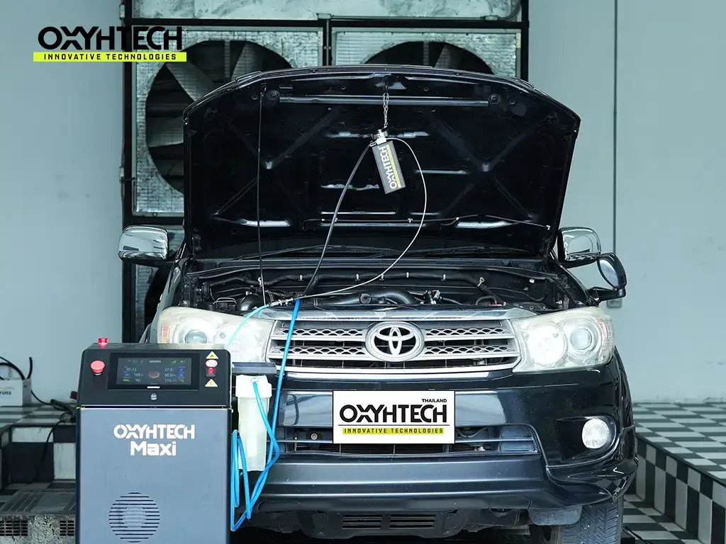 ผลงาน OXYHTECH - TOYOTA FORTUNER 2.7 ล้างเขม่าคาร์บอน เครื่องยนต์สะอาดขึ้นทั้งระบบ
