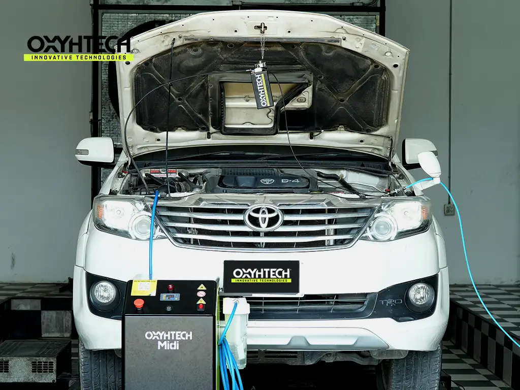 ผลงาน OXYHTECH - TOYOTA FORTUNER-04 ล้างเขม่าคาร์บอน เครื่องยนต์สะอาดขึ้นทั้งระบบ