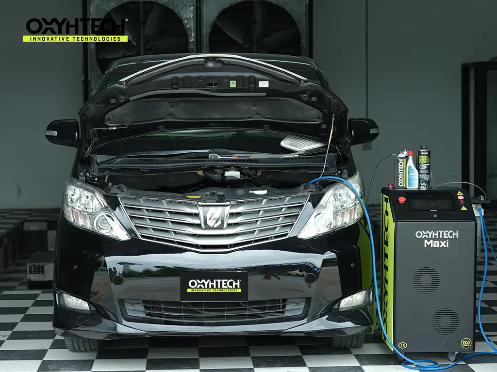 ผลงาน OXYHTECH - TOYOTA ALPHARD ล้างเขม่าคาร์บอน เครื่องยนต์สะอาดขึ้นทั้งระบบ