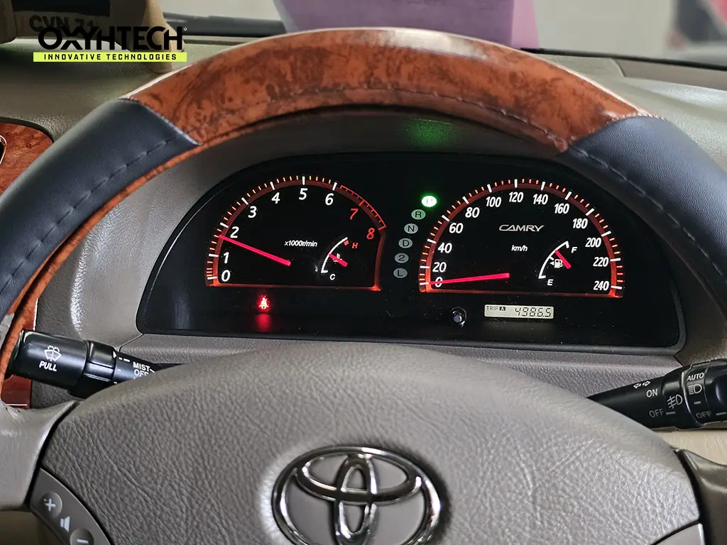 ผลงาน OXYHTECH - TOYOTA CAMRY-03 ล้างเขม่าคาร์บอน เครื่องยนต์สะอาดขึ้นทั้งระบบ