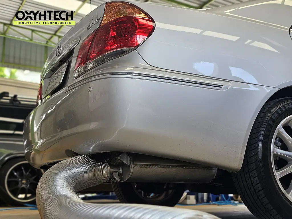 ผลงาน OXYHTECH - TOYOTA CAMRY-03 ล้างเขม่าคาร์บอน เครื่องยนต์สะอาดขึ้นทั้งระบบ