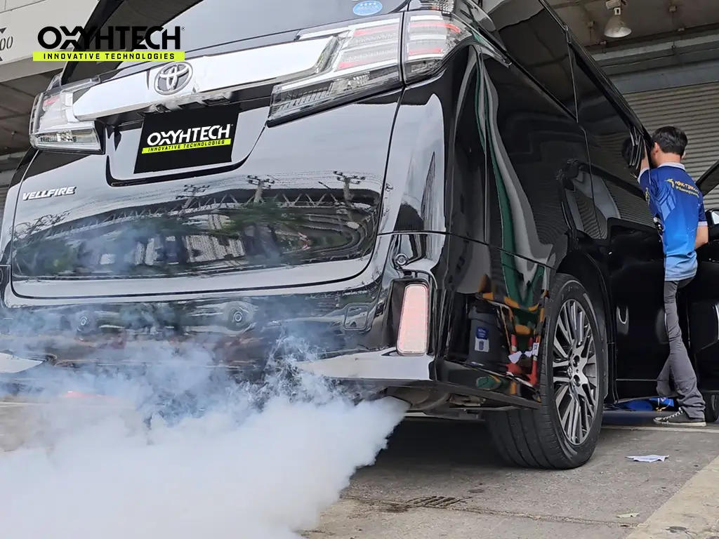 ผลงาน OXYHTECH - TOYOTA - VELLFIRE ล้างเขม่าคาร์บอน เครื่องยนต์สะอาดขึ้นทั้งระบบ