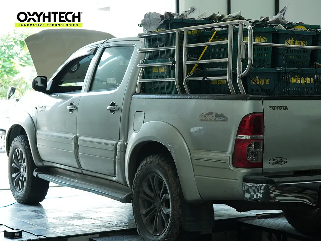 ผลงาน OXYHTECH - TOYOTA - HILUX - VIGO ล้างเขม่าคาร์บอน เครื่องยนต์สะอาดขึ้นทั้งระบบ