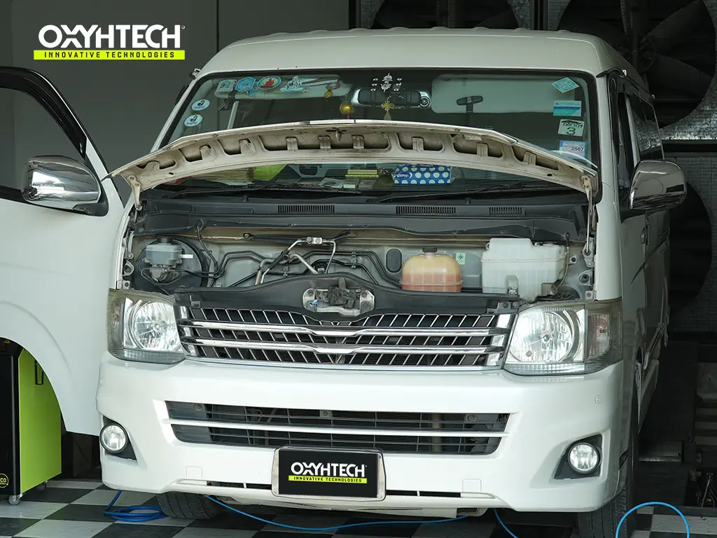 ผลงาน OXYHTECH - TOYOTA - VENTURY ล้างเขม่าคาร์บอน เครื่องยนต์สะอาดขึ้นทั้งระบบ