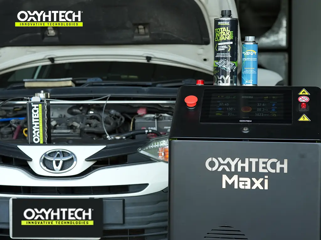 ผลงาน OXYHTECH - TOYOTA - YARIS ATIV ล้างเขม่าคาร์บอน เครื่องยนต์สะอาดขึ้นทั้งระบบ