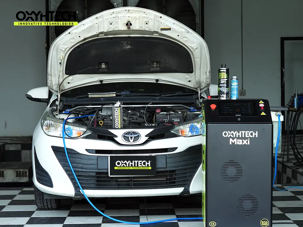 ผลงาน OXYHTECH - TOYOTA - YARIS ATIV ล้างเขม่าคาร์บอน เครื่องยนต์สะอาดขึ้นทั้งระบบ
