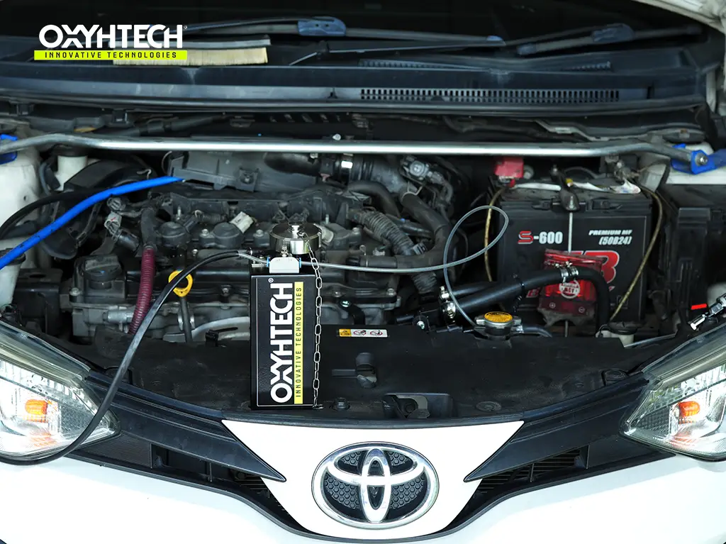 ผลงาน OXYHTECH - TOYOTA - YARIS ATIV ล้างเขม่าคาร์บอน เครื่องยนต์สะอาดขึ้นทั้งระบบ