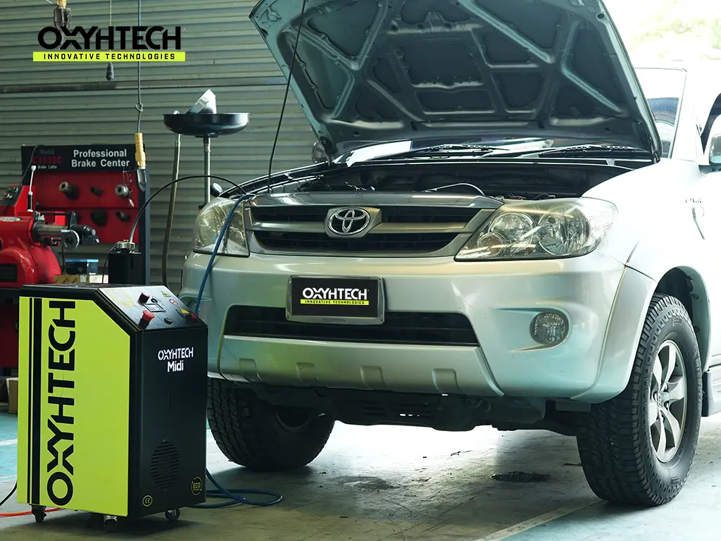 ผลงาน OXYHTECH - TOYOTA - FORTUNER - 06 ล้างเขม่าคาร์บอน เครื่องยนต์สะอาดขึ้นทั้งระบบ