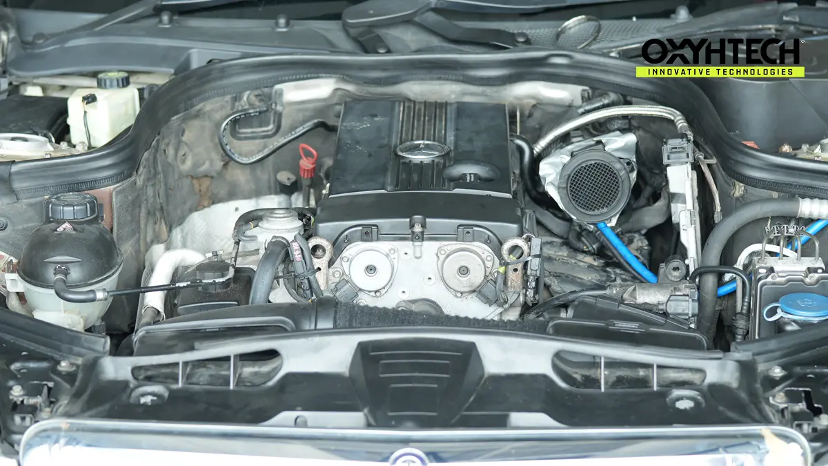 OXYHTECH - BENZ E200 ตัวอย่างผลงาน ดีท็อกซ์เครื่องยนต์ รถบ้าน รถยุโรป รถญี่ปุ่น รถเบนซิน