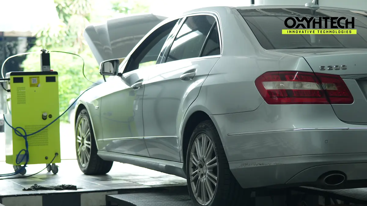 OXYHTECH - BENZ E200 ตัวอย่างผลงาน ดีท็อกซ์เครื่องยนต์ รถบ้าน รถยุโรป รถญี่ปุ่น รถเบนซิน