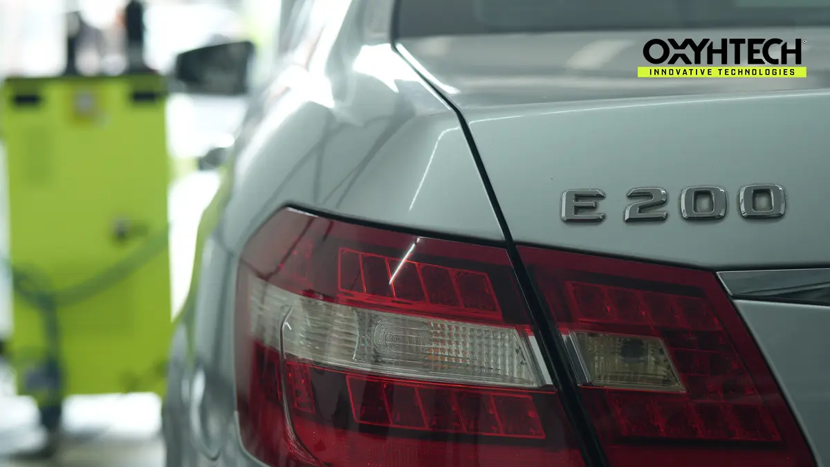 OXYHTECH - BENZ E200 ตัวอย่างผลงาน ดีท็อกซ์เครื่องยนต์ รถบ้าน รถยุโรป รถญี่ปุ่น รถเบนซิน