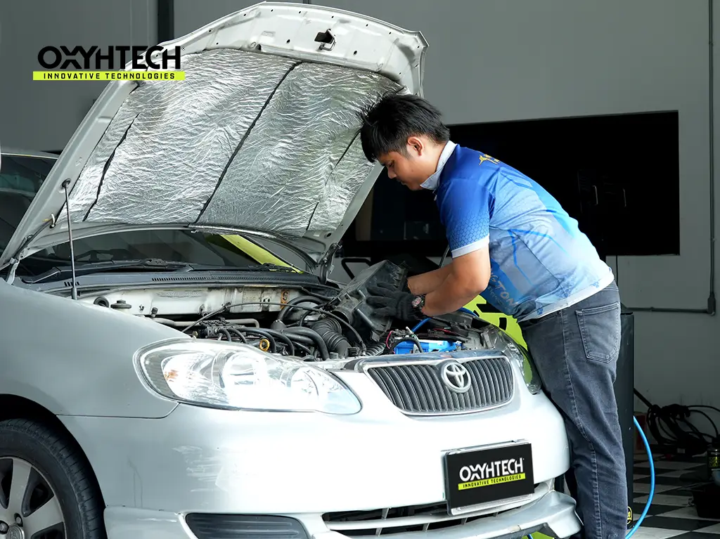 ผลงาน OXYHTECH - TOYOTA COROLLA ล้างเขม่าคาร์บอน เครื่องยนต์สะอาดขึ้นทั้งระบบ