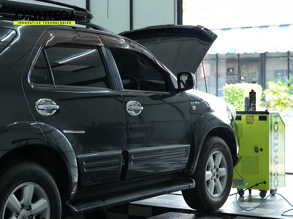ผลงาน OXYHTECH - TOYOTA FORTUNER 2.7 ล้างเขม่าคาร์บอน เครื่องยนต์สะอาดขึ้นทั้งระบบ
