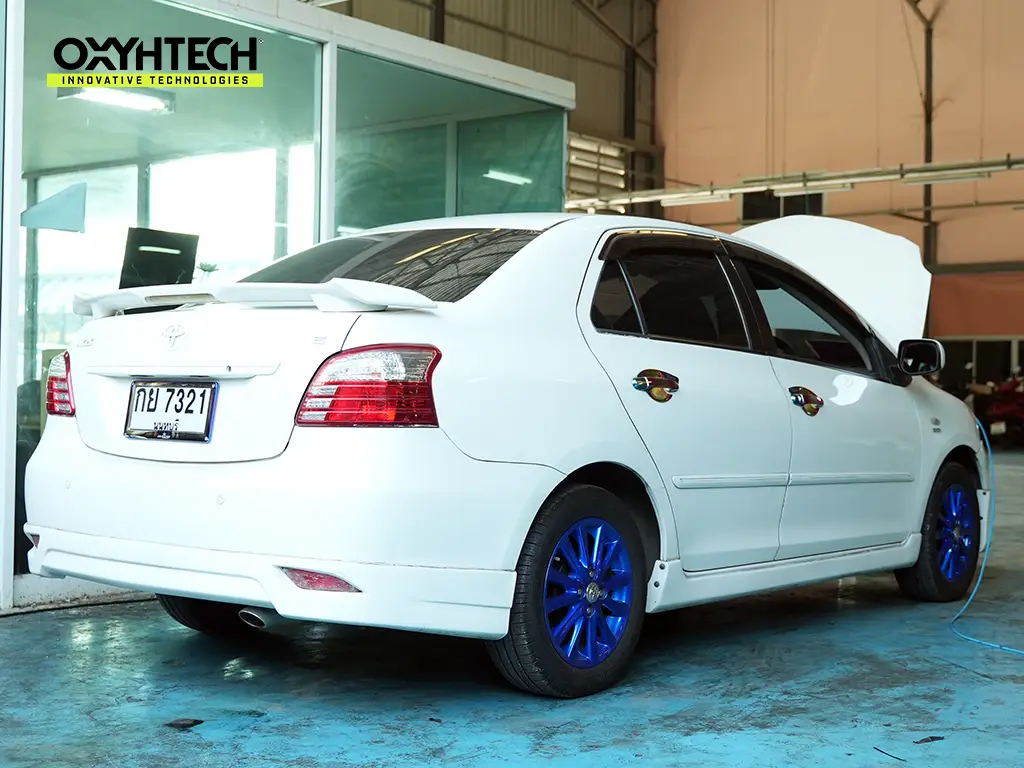 ผลงาน OXYHTECH - TOYOTA - SOLUNA -VIOS -02 ล้างเขม่าคาร์บอน เครื่องยนต์สะอาดขึ้นทั้งระบบ