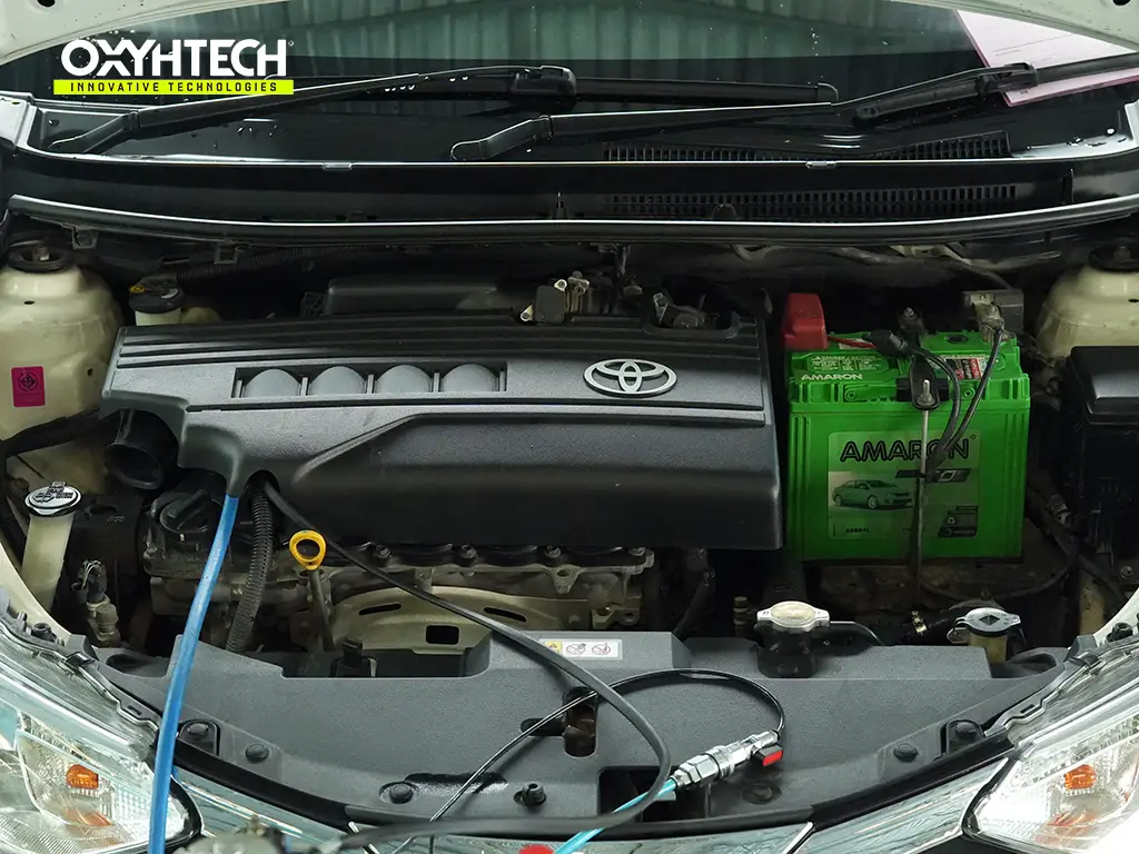 ผลงาน OXYHTECH - TOYOTA - YARIS ล้างเขม่าคาร์บอน เครื่องยนต์สะอาดขึ้นทั้งระบบ