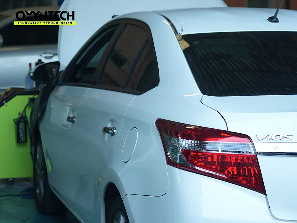 ผลงาน OXYHTECH - TOYOTA - SOLUNA - VIOS ล้างเขม่าคาร์บอน เครื่องยนต์สะอาดขึ้นทั้งระบบ