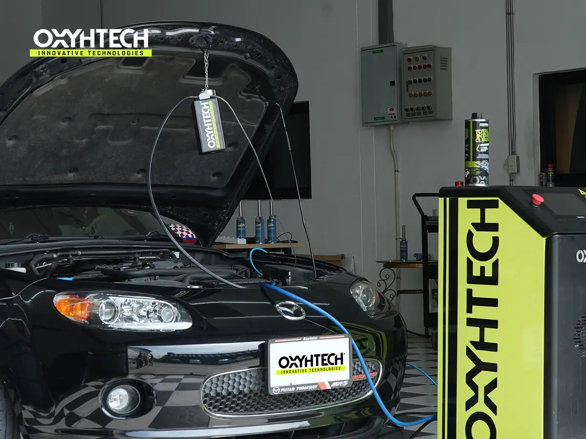 ผลงาน OXYHTECH - TOYOTA - MAZDA MX-5 ล้างเขม่าคาร์บอน เครื่องยนต์สะอาดขึ้นทั้งระบบ