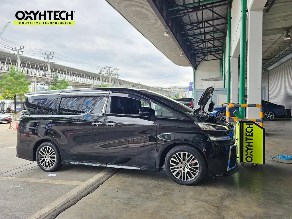 ผลงาน OXYHTECH - TOYOTA - VELLFIRE ล้างเขม่าคาร์บอน เครื่องยนต์สะอาดขึ้นทั้งระบบ