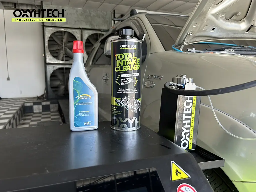 ผลงาน OXYHTECH - TOYOTA FORTUNER-02 ล้างเขม่าคาร์บอน เครื่องยนต์สะอาดขึ้นทั้งระบบ