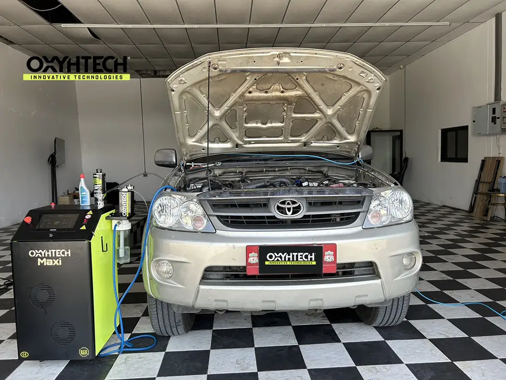 ผลงาน OXYHTECH - TOYOTA FORTUNER-02 ล้างเขม่าคาร์บอน เครื่องยนต์สะอาดขึ้นทั้งระบบ
