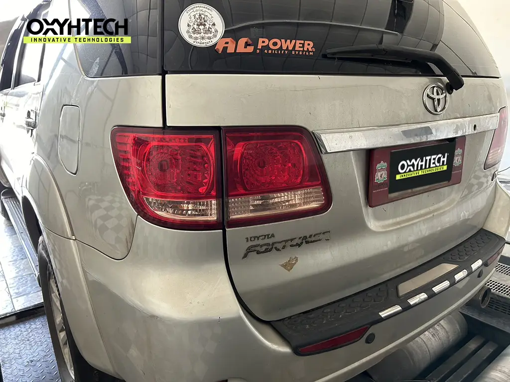 ผลงาน OXYHTECH - TOYOTA FORTUNER-02 ล้างเขม่าคาร์บอน เครื่องยนต์สะอาดขึ้นทั้งระบบ