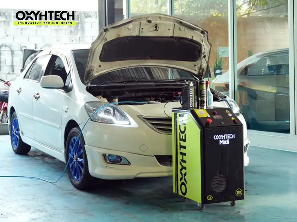 ผลงาน OXYHTECH - TOYOTA - SOLUNA -VIOS -02 ล้างเขม่าคาร์บอน เครื่องยนต์สะอาดขึ้นทั้งระบบ