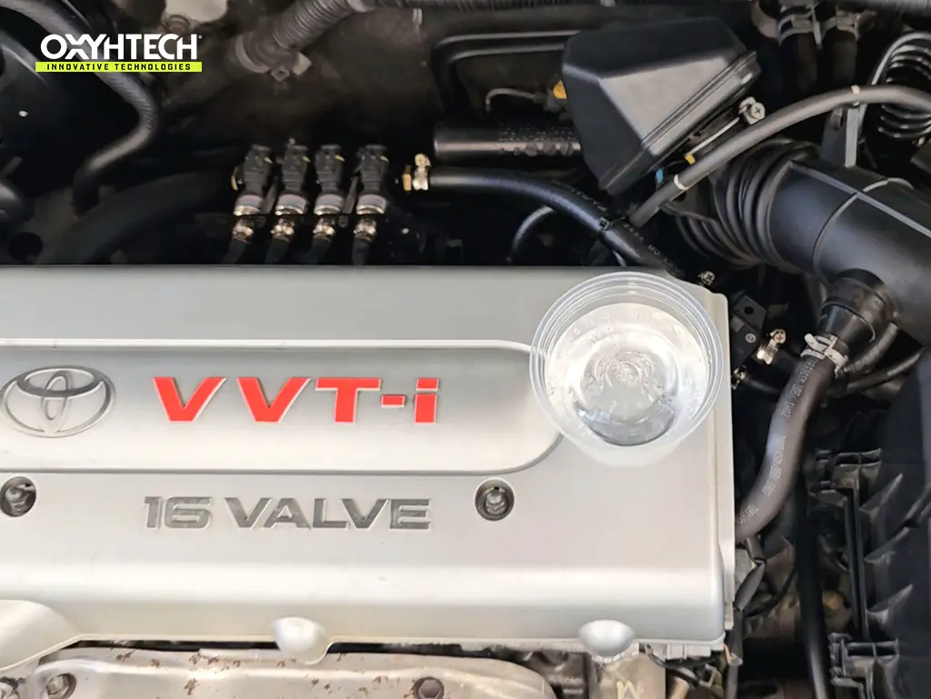 ผลงาน OXYHTECH - TOYOTA CAMRY-03 ล้างเขม่าคาร์บอน เครื่องยนต์สะอาดขึ้นทั้งระบบ